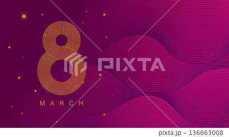 Women's day banner , 8 march, minimal line, vector illustration Women's day banner , 8 march, minimal line, vector illustration 136663008