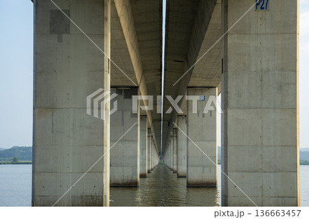 Bicycle path along the Geumgang River Bicycle path along the Geumgang River 136663457