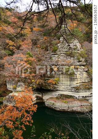 福島県の観光名所塔のへつり 福島県の観光名所塔のへつり 136663657