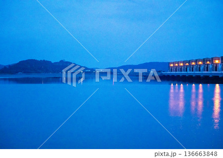 Bicycle path along the Geumgang River Bicycle path along the Geumgang River 136663848