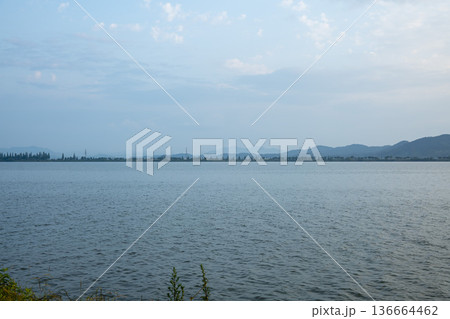 Bicycle path along the Geumgang River Bicycle path along the Geumgang River 136664462