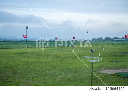 Bicycle path along the Geumgang River 136664555