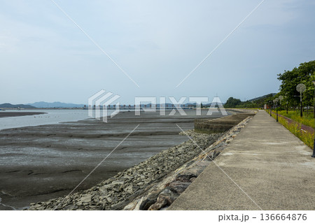 Bicycle path along the Geumgang River Bicycle path along the Geumgang River 136664876
