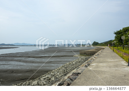Bicycle path along the Geumgang River Bicycle path along the Geumgang River 136664877