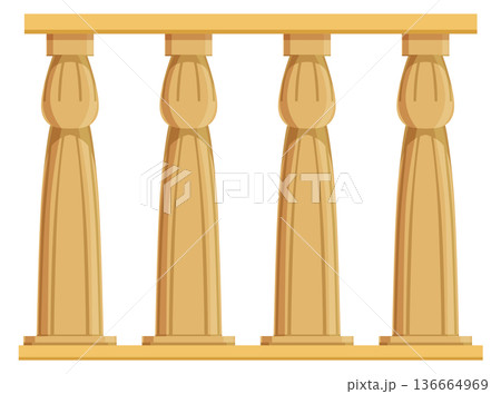 Egyptian stone columns historical order cartoon icon Egyptian stone columns historical order cartoon icon 136664969