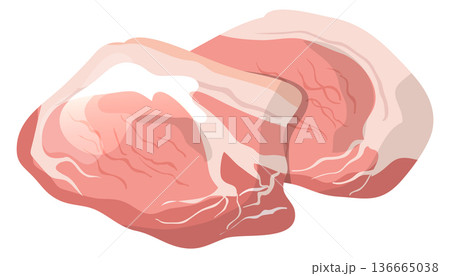 Pork steaks. Raw tasty meat cut slices 136665038