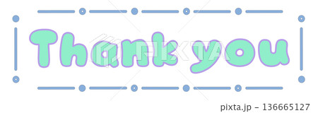 ありがとうを伝える時に使える素材 手書きThank youイラスト ミントグリーン×ブルー ありがとうを伝える時に使える素材 手書きThank youイラスト ミントグリーン×ブルー 136665127