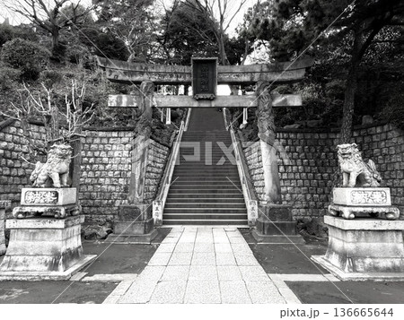 東京・品川神社の双龍鳥居 東京・品川神社の双龍鳥居 136665644