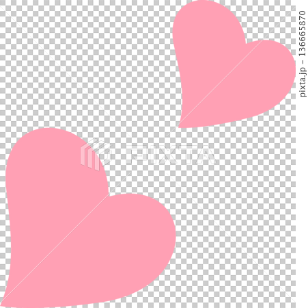 ピンクのハート 136665870