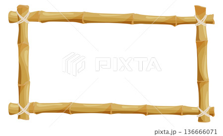 Bamboo rectangle frame. Empty border in traditional chinese style Bamboo rectangle frame. Empty border in traditional chinese style 136666071