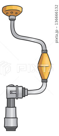 Hand drill color drawing. Craft hardware icon 136666132