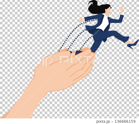 成長するグラフィック素材イラスト 136666159