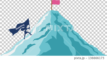リスキリングに励むビジネスウーマンのイラスト リスキリングに励むビジネスウーマンのイラスト 136666173