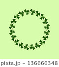 Green Clover Wreath Illustration for St Patrick Theme 136666348