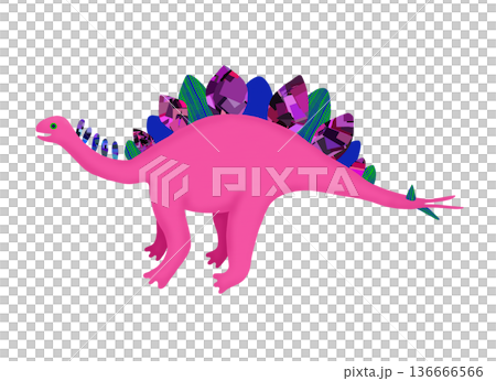 劍龍圖片，粉紅色彩色恐龍插圖，剪貼畫，插圖，png 136666566