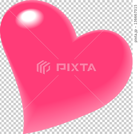 Pink puffy heart Pink puffy heart 136667015
