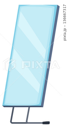 Floor mirror color icon. Interior cartoon furniture 136667317