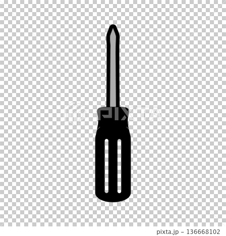 日曜大工や修理に使えるプラスドライバーのイラスト 136668102