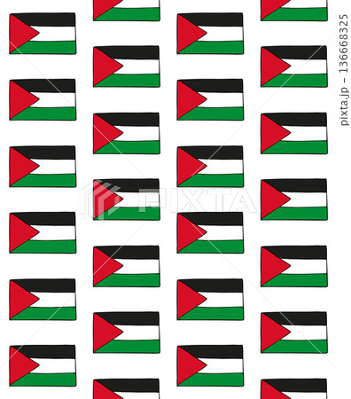 Vector seamless pattern of Palestine flag 136668325