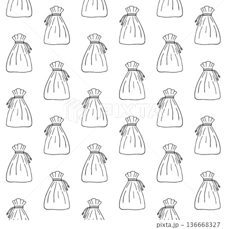 Vector seamless pattern of pouch Vector seamless pattern of pouch 136668327