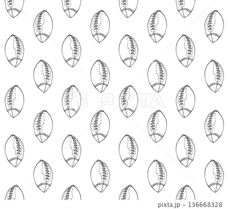 Vector seamless pattern of American football ball Vector seamless pattern of American football ball 136668328