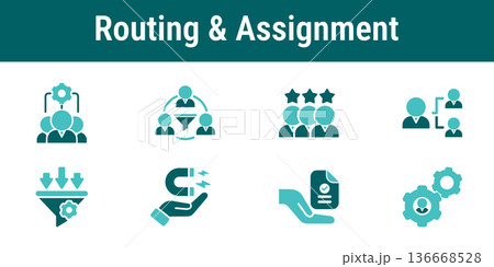 Lead Routing and Assignment Icons 136668528
