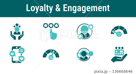 Customer Loyalty and Engagement Icons 136668646