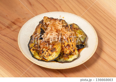 なす炭火焼き とろける食感の和風焼き野菜 なす炭火焼き とろける食感の和風焼き野菜 136668663