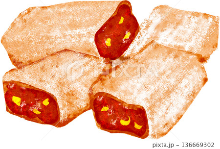 くるみ餅のイラスト くるみ餅のイラスト 136669302