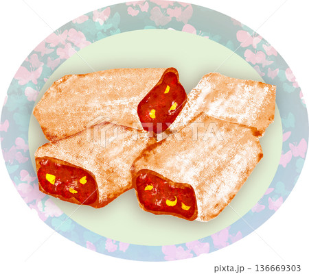 くるみ餅のイラスト 136669303