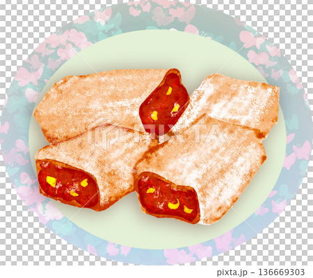 くるみ餅のイラスト 136669303