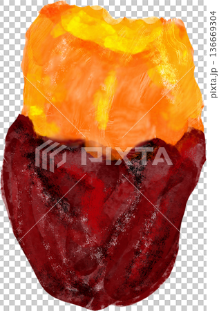 石烤地瓜圖解 石烤地瓜圖解 136669304