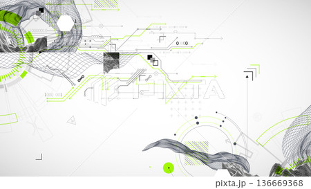 Abstract technology wireframe background. Modern science art elements. 136669368