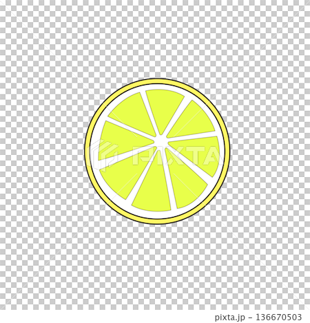 Lemon slice line drawing pictogram fruit icon Lemon slice line drawing pictogram fruit icon 136670503