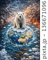 シロクマと地球温暖化 136671096