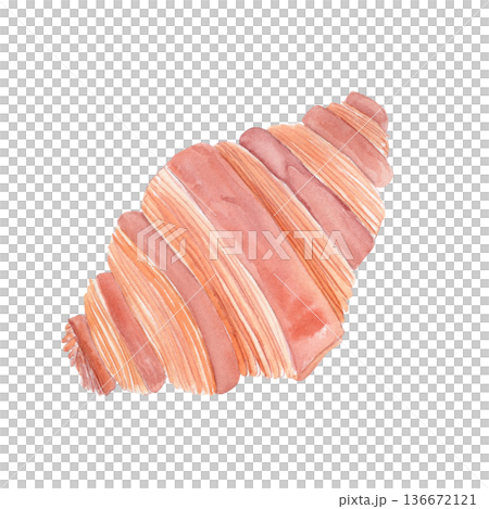 Croissant pastry, hand-painted watercolor illustration isolated on white background. Ideal for cafe branding, bakery packaging, breakfast menus, recipe books, coffee shop decor and food marketing Croissant pastry, hand-painted watercolor illustration isolated on white background. Ideal for cafe branding, bakery packaging, breakfast menus, recipe books, coffee shop decor and food marketing 136672121
