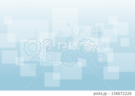 Technology Banner with HUD elements 136672226