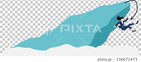 失敗したビジネスウーマンのイラスト 136672473