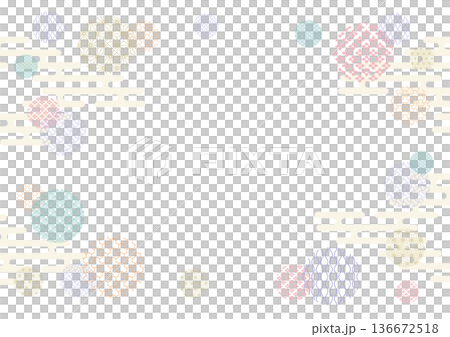 Colorful Japanese pattern background design 136672518