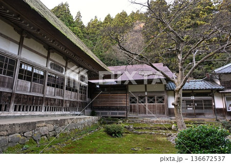 晩秋の種月寺境内風景（新潟県新潟市西蒲区） 136672537