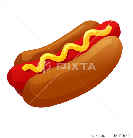 hotdog sausage fast food meal 136672675