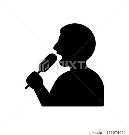 Eating Corn Dog Snack Icon 136674632