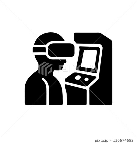 Virtual Reality Arcade Experience Icon Virtual Reality Arcade Experience Icon 136674682