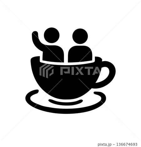 Spinning Teacup Amusement Ride Icon 136674693