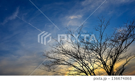 夕暮れ時の空 夕暮れ時の空 136674868