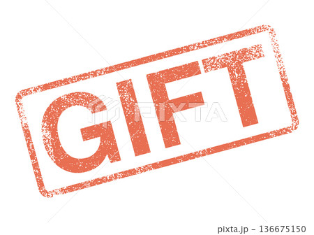Official red textured gift stamp for special occasions and generous giving Official red textured gift stamp for special occasions and generous giving 136675150