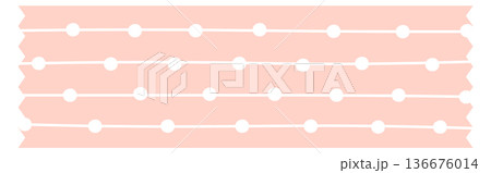 Cute kawaii tape. Washi paper decorative label 136676014
