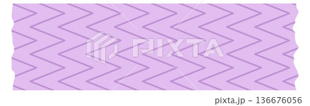 Decorative tape stripe with color zig zag pattern Decorative tape stripe with color zig zag pattern 136676056