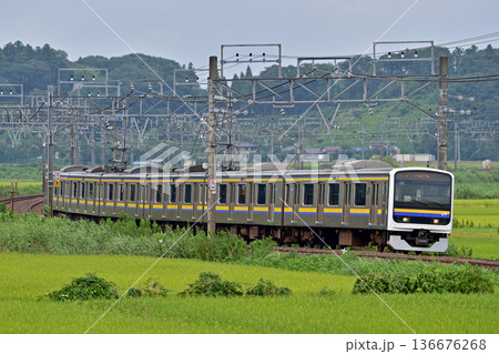 総武本線　佐倉－物井　JR東日本　209系　C613編成（幕張） 136676268