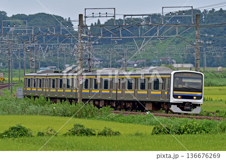 総武本線 佐倉-物井 JR東日本 209系 C410編成(幕張) 総武本線 佐倉-物井 JR東日本 209系 C410編成(幕張) 136676269